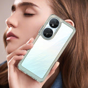 For Honor Play 50 Plus Colorful Series Acrylic Hybrid TPU Phone Case(Transparent Grey)
