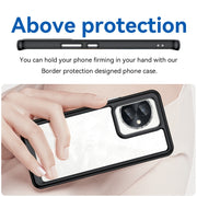 For Honor 100 Colorful Series Acrylic Hybrid TPU Phone Case(Black)
