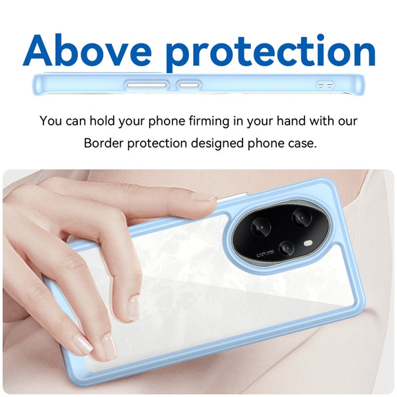 For Honor 100 Pro Colorful Series Acrylic Hybrid TPU Phone Case(Blue)