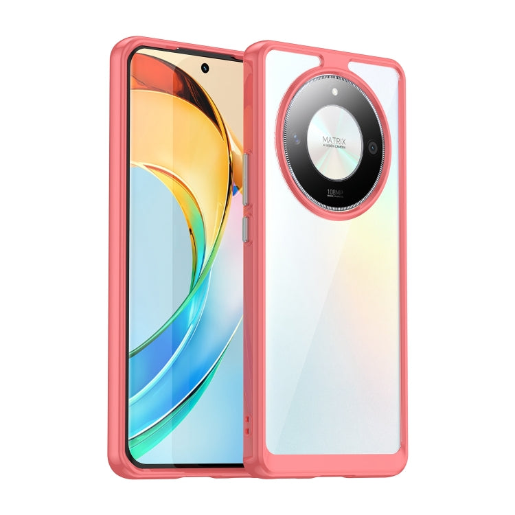 For Honor Magic6 Lite 5G Colorful Series Acrylic Hybrid TPU Phone Case(Red)