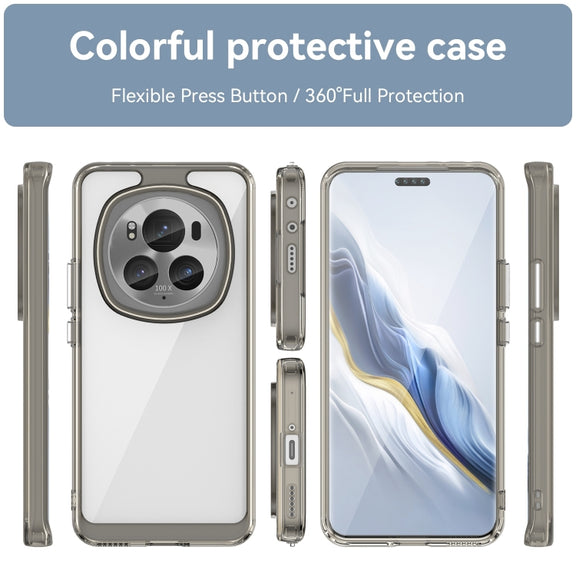 For Honor Magic6 Pro 5G Colorful Series Acrylic Hybrid TPU Phone Case(Transparent Grey)