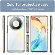 For Honor X9b Colorful Series Acrylic Hybrid TPU Phone Case(Transparent Grey)