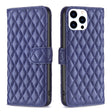 For iPhone 16 Pro Max Diamond Lattice Wallet Flip Leather Phone Case(Blue) - iPhone 16 Pro Max Cases by PMC TechLife | Online Shopping South Africa | PMC TechLife | Buy Now Pay Later Mobicred