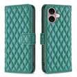 For iPhone 16 Plus Diamond Lattice Wallet Flip Leather Phone Case(Green) - iPhone 16 Plus Cases by PMC TechLife | Online Shopping South Africa | PMC TechLife | Buy Now Pay Later Mobicred