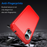 For Honor X7b Brushed Texture Carbon Fiber TPU Phone Case(Red)