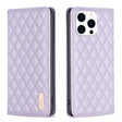 For iPhone 16 Pro Diamond Lattice Magnetic Leather Flip Phone Case(Purple) - iPhone 16 Pro Cases by PMC TechLife | Online Shopping South Africa | PMC TechLife | Buy Now Pay Later Mobicred