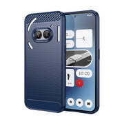 For Nothing Phone 2a Carbon Fiber Brushed Texture TPU Phone Case(Blue)