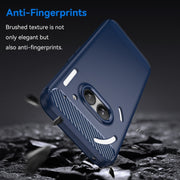 For Nothing Phone 2a Carbon Fiber Brushed Texture TPU Phone Case(Blue)