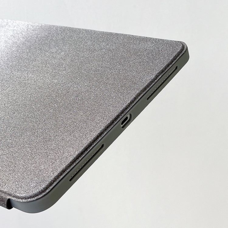 For iPad Air 11 2025 / 2024 / Pro 11 Gradient Glitter Magnetic Split Leather Tablet Case(Black)