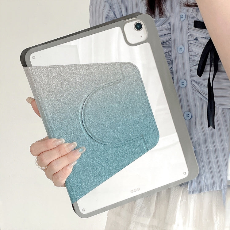 For iPad Air 11 2025 / 2024 / Pro 11 Gradient Glitter Magnetic Split Leather Tablet Case(Blue)