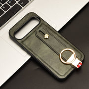 For Google Pixel 9 Pro Wristband Leather Back Phone Case(Green)