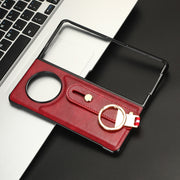 For Tecno Phantom V Fold Wristband Leather Back Phone Case(Red)