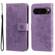 For Google Pixel 9 Pro 7-petal Flowers Embossing Leather Phone Case(Light Purple) - Google Cases by PMC TechLife | Online Shopping South Africa | PMC TechLife | Buy Now Pay Later Mobicred