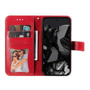 For Google Pixel 9 Pro 7-petal Flowers Embossing Leather Phone Case(Red)