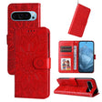 For Google Pixel 9 Embossed Sunflower Leather Phone Case(Red) - Google Cases by PMC TechLife | Online Shopping South Africa | PMC TechLife | Buy Now Pay Later Mobicred
