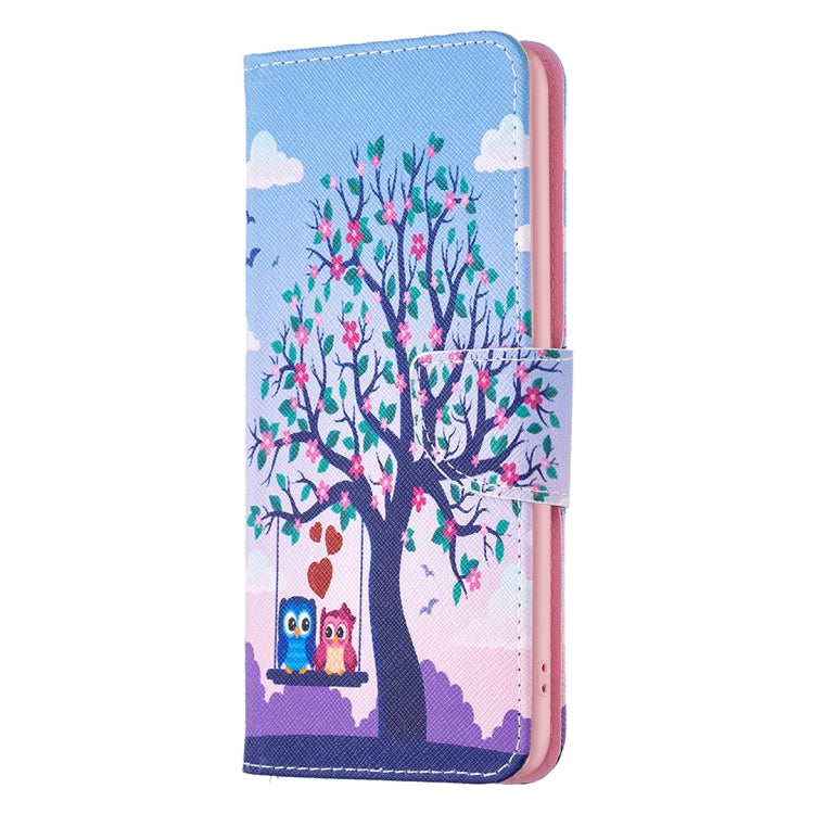 For iPhone 16 Pro Max Colored Drawing Pattern Flip Leather Phone Case(Owl)