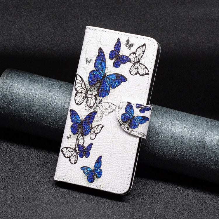 For iPhone 16 Plus Colored Drawing Pattern Flip Leather Phone Case(Butterflies)