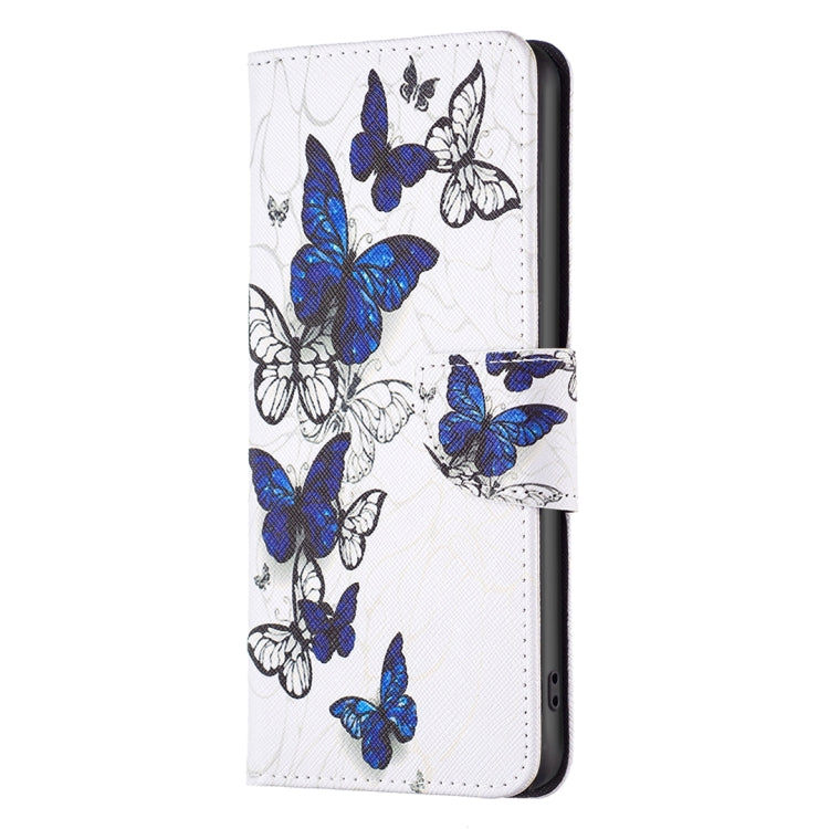 For iPhone 16 Plus Colored Drawing Pattern Flip Leather Phone Case(Butterflies)