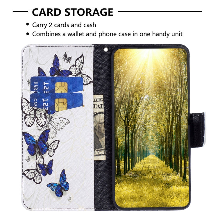 For iPhone 16 Plus Colored Drawing Pattern Flip Leather Phone Case(Butterflies)