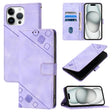 For iPhone 16 Pro Max Skin-feel Embossed Leather Phone Case(Light Purple) - iPhone 16 Pro Max Cases by PMC TechLife | Online Shopping South Africa | PMC TechLife | Buy Now Pay Later Mobicred