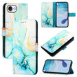 For iPhone 16e PT003 Marble Pattern Flip Leather Phone Case(Green) - iPhone 16e Cases by PMC TechLife | Online Shopping South Africa | PMC TechLife | Buy Now Pay Later Mobicred