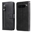 For Google Pixel 9 Pro Fashion Calf Texture Zipper Leather Phone Case(Black) - Google Cases by PMC TechLife | Online Shopping South Africa | PMC TechLife | Buy Now Pay Later Mobicred