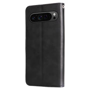 For Google Pixel 9 Pro Fashion Calf Texture Zipper Leather Phone Case(Black)
