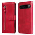 For Google Pixel 9 Pro Fashion Calf Texture Zipper Leather Phone Case(Red) - Google Cases by PMC TechLife | Online Shopping South Africa | PMC TechLife | Buy Now Pay Later Mobicred