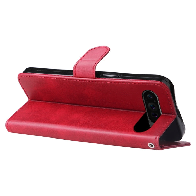 For Google Pixel 9 Pro Fashion Calf Texture Zipper Leather Phone Case(Red)