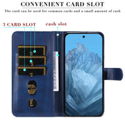 For Google Pixel 9 Fashion Calf Texture Zipper Leather Phone Case(Blue)