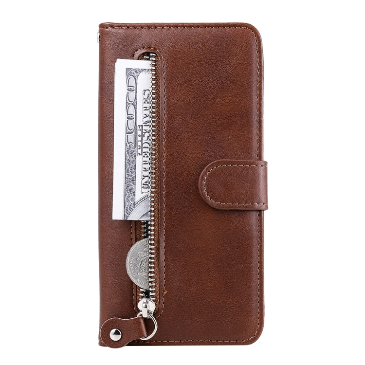 For Google Pixel 9 Fashion Calf Texture Zipper Leather Phone Case(Brown)