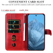 For Google Pixel 9 Fashion Calf Texture Zipper Leather Phone Case(Red)