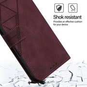 For iPhone 16 Crossbody 3D Embossed Flip Leather Phone Case(Wine Red)