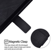 For iPhone 16 Plus Crossbody 3D Embossed Flip Leather Phone Case(Black)