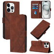 For iPhone 16 Pro Crossbody 3D Embossed Flip Leather Phone Case(Brown) - iPhone 16 Pro Cases by PMC TechLife | Online Shopping South Africa | PMC TechLife | Buy Now Pay Later Mobicred