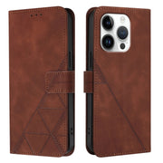 For iPhone 16 Pro Crossbody 3D Embossed Flip Leather Phone Case(Brown)