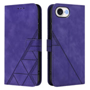 For iPhone 16e Crossbody 3D Embossed Flip Leather Phone Case(Purple)