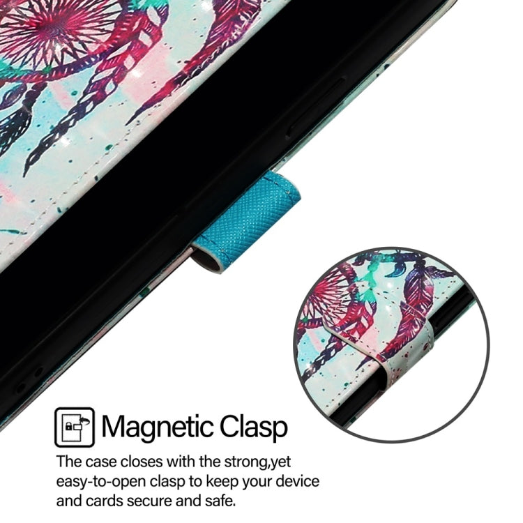 For iPhone 16 Plus 3D Painting Horizontal Flip Leather Phone Case(Color Drop Wind Chimes)