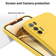 For Hisense Infinity H50S 5G Pure Color Liquid Silicone Shockproof Phone Case(Yellow)