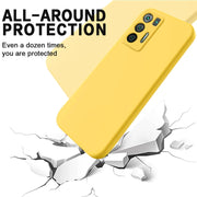 For Hisense Infinity H50S 5G Pure Color Liquid Silicone Shockproof Phone Case(Yellow)