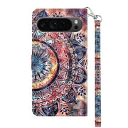 For Google Pixel 9 3D Painted Pattern Leather Phone Case(Colorful Mandala)