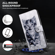 For Google Pixel 9 3D Painted Pattern Leather Phone Case(Smile Cat)