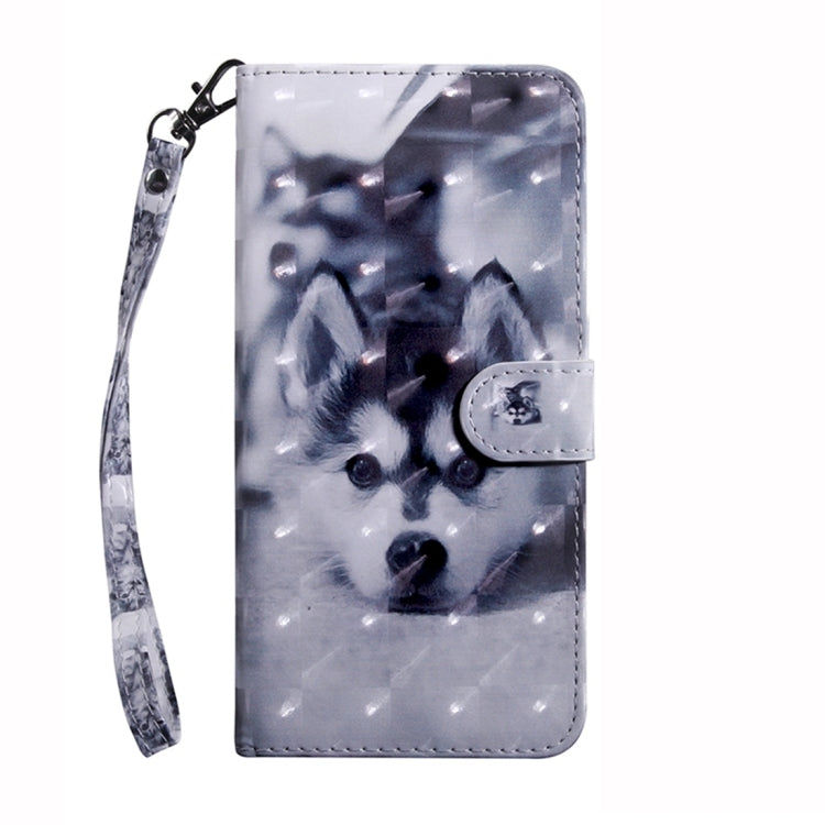 For Google Pixel 9 Pro 3D Painted Pattern Leather Phone Case(Husky)