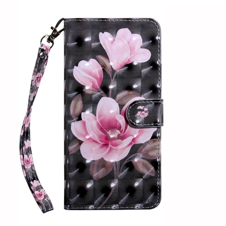For Google Pixel 9 Pro 3D Painted Pattern Leather Phone Case(Pink Flower)