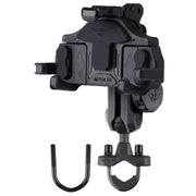 MOTOSLG Crab Motorcycle Phone Clamp Bracket U-Type Headbar Mount with Anti-theft Lock(Black)