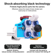 MOTOSLG Crab Motorcycle Phone Clamp Bracket U-Type Headbar Mount(Blue White Red)