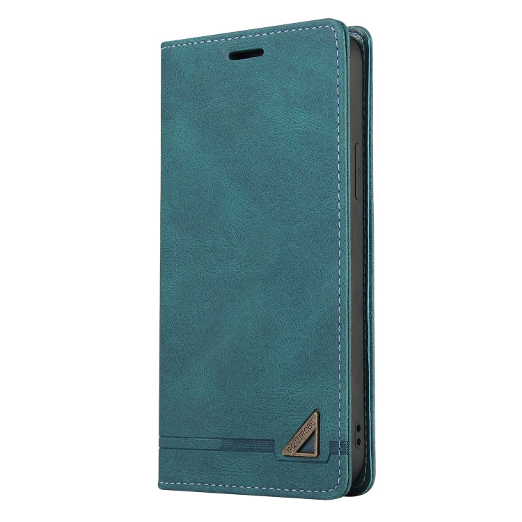 For Xiaomi Redmi Note 12 India/Poco X5 Skin Feel Anti-theft Brush Horizontal Flip Leather Case with Holder(Blue)
