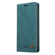 For Xiaomi Redmi Note 12 India/Poco X5 Skin Feel Anti-theft Brush Horizontal Flip Leather Case with Holder(Blue)