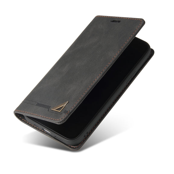For Xiaomi 13 Pro Skin Feel Anti-theft Brush Horizontal Flip Leather Case with Holder(Black)