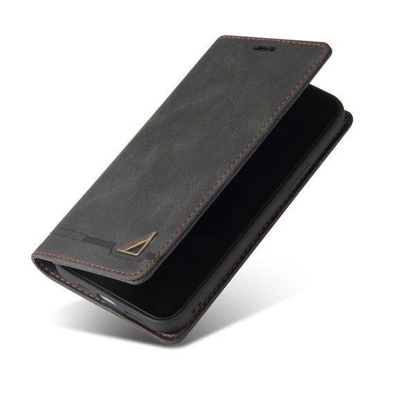 For Xiaomi Redmi Note 13 5G Skin Feel Anti-theft Brush Horizontal Flip Leather Case with Holder(Black)